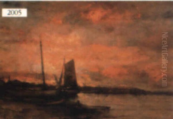 Sailboat In Tranquil Harbor - view 1