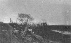 Woman Walking At Dusk