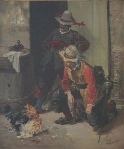 Le Combat De Coqs by George Appert