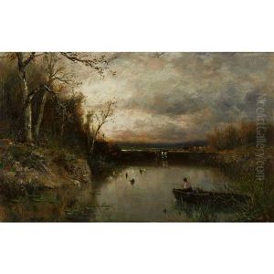 Pecheur Dans Sa Barque by Adolphe Appian