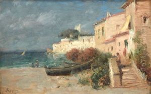 Bord De Mer Dans Les Environs De Rosa, Espagne by Adolphe Appian
