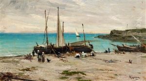 La Plage De Collioure by Adolphe Appian