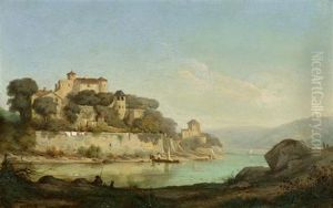 Sudlandische Stadt Am Wasser by Adolphe Appian