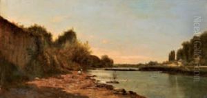 Silhouette Au Bord De L"eau by Adolphe Appian