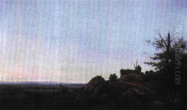 Paysage Avec Promeneurs Pres D'un Hameau - view 1