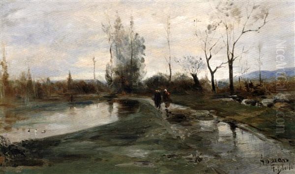 Sur Le Chemin Au Bord De La Riviere - view 1
