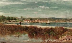 Mediterrane Landschaft Bei Martiques by Adolphe Appian