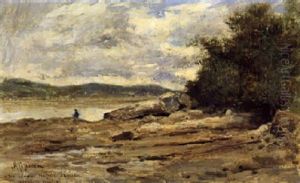 Flusslandschaft Mit Fischer by Adolphe Appian