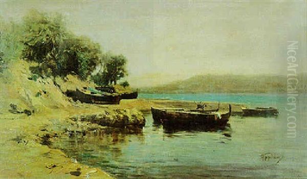 Barques De Peche Dans Le Golfe De Genes - view 1