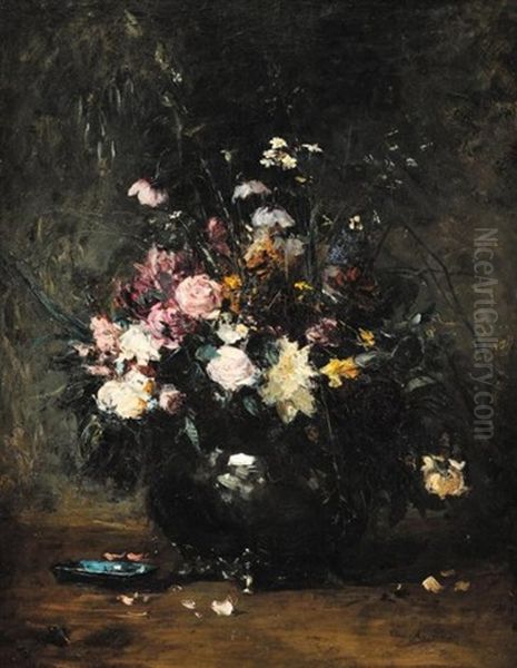 Bouquet De Fleurs Sur Un Entablement - view 1