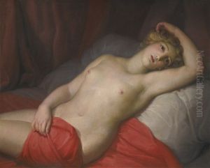 A Young Woman Reclining On A Bed by Andrea, the Elder Appiani