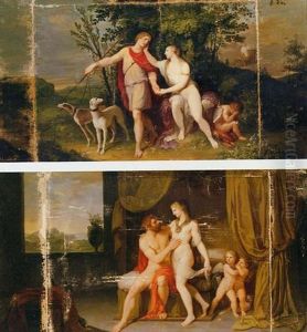 Venus And Adonis by Andrea, the Elder Appiani