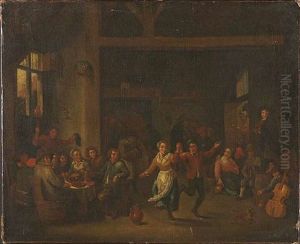 Ein Bauernfest In Einer Taverne by Ferdinand Van Apshoven