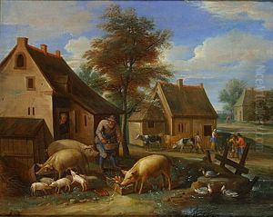 Rond De Boerderij (autour De La Ferme) by Thomas Van Apshoven