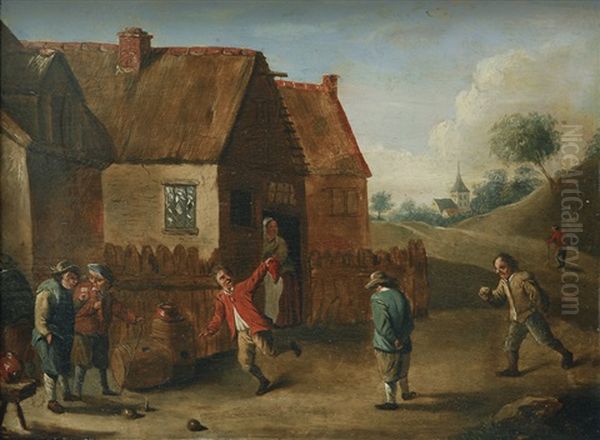 Men Playing Boule - view 1
