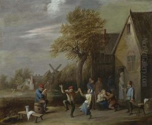 Bauerliches Fest Vor Einem Wirtshaus