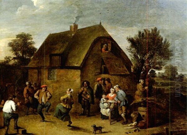 Rejouissances Paysannes Devant Une Auberge - view 1