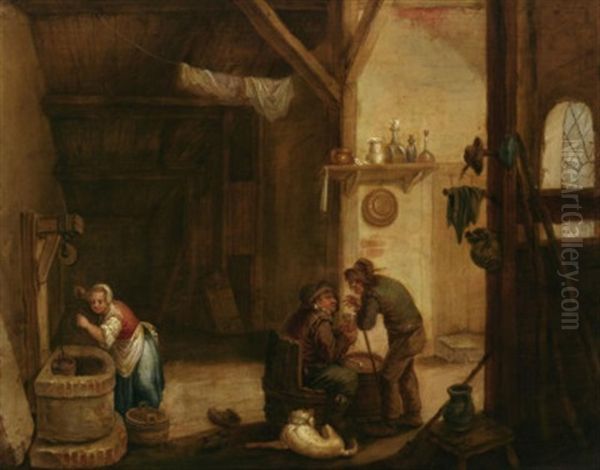Magd Belauscht Zwei Manner Beim Plausch (+ Bauernleute Lauschen Zwei Knaben Beim Flotespielen Zu; 2 Works) - view 1