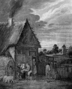 Bauern Vor Einem Gehoft Bauern Vor Einem Gehoft