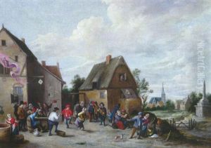 Rejouissances Villageoises Devant L'auberge by Thomas Van Apshoven