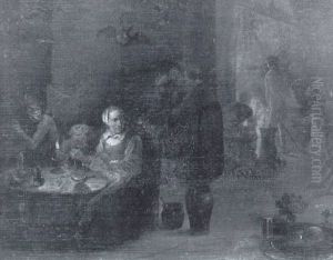 Scene De Sorcellerie Dans Un Interieur