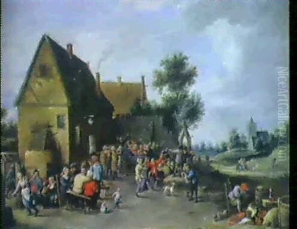 Bauernhochzeit Vor Einem Wirtshaus - view 1