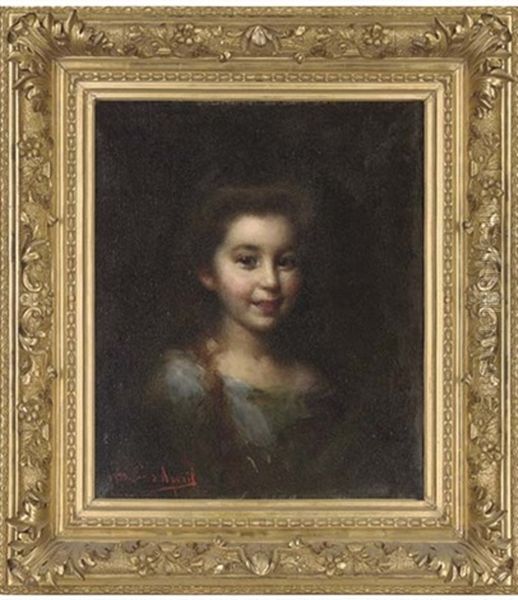 Portrait Of A Girl In A Blue Dress - view 1