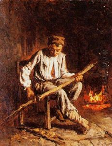 Jeune Paysan Devant Le Feu
