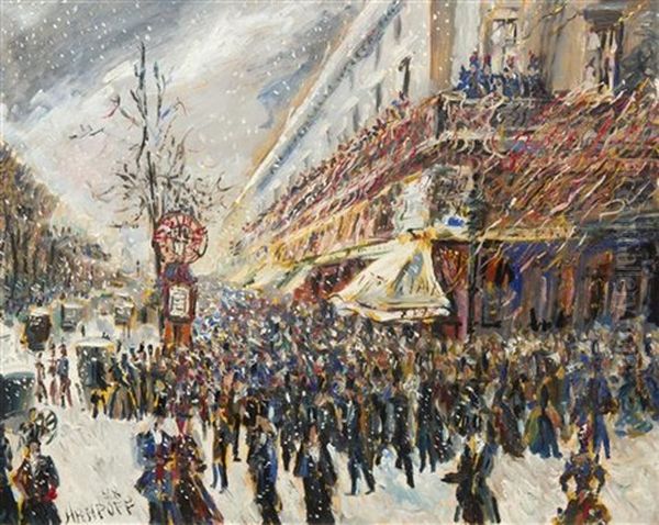 Le Cafe De La Paix Sous La Neige - view 1