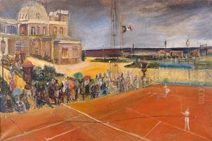 Partie De Tennis Sur La Plage
