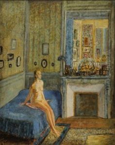Nu Dans La Chambre Bleue by Alexis Paul Arapov