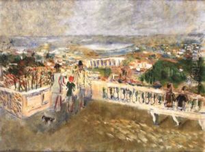 Promeneurs Sur Une Terrasse by Alexis Paul Arapov