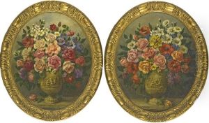 Fiori Di Forma Ovale (2 Works) by Luigi Arbarello