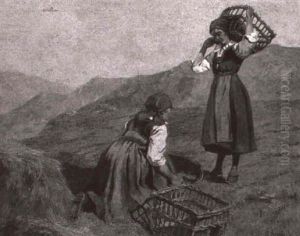 Bauerinnen Beim Heuen by Luigi Arbarello