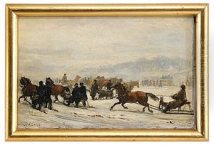 Sladsallskap by Peter Nicolai Arbo