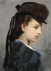 Portrait Of A Young Girl by Olof Arborelius