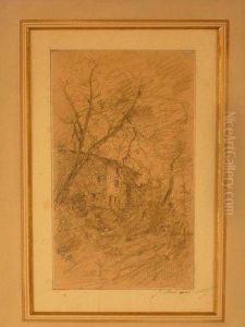 Maison Entouree D'arbres by Jean Alexis Achard
