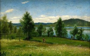 Norrlandskt Sommarlandskap by Olof Arborelius