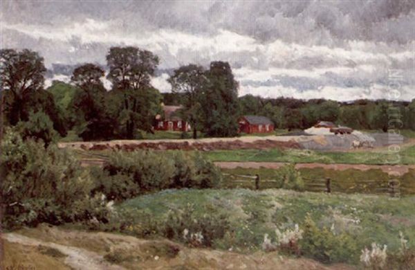 Landskap Med Hus - Sensommar - view 1