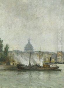 Stockholmsvy Med Strandvagen Och Hedvig Eleonora Kyrka Stockholmsvy Med Strandvagen Och Hedvig Eleonora Kyrka