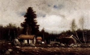 Landskap Med Bondgard by Olof Arborelius