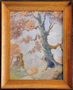 Arbres Sur Un Chemin De Montagne