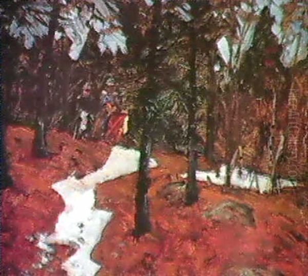 Ryttare Pa Skogsstig - view 1