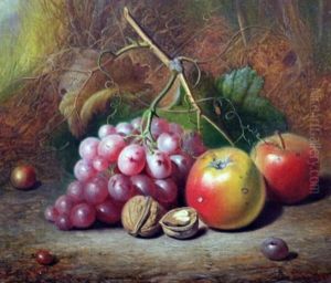 Still Life Of Fruit And Nuts by Charles Archer
