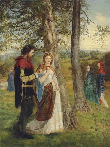 Sir Lancelot And Queen Guinevere by James Archer