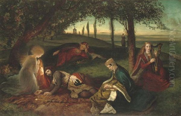 The Sancgreall, King Arthur Healed Of His Grievous Wound - view 1