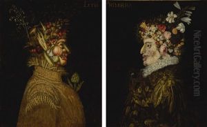 Anthropomorphic Allegories Of Spring And Summer by Giuseppe Arcimboldo