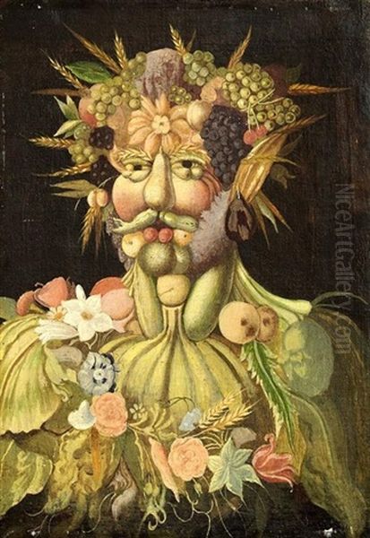 Portrait De L'empereur Rodolphe Ii (1576 - 1612) En Vertumnus - view 1
