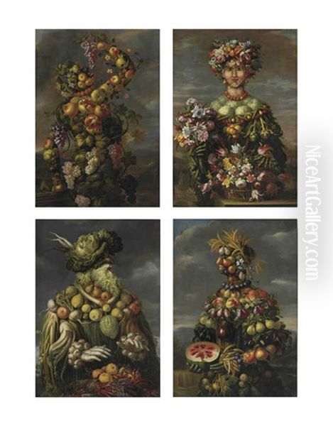 Four Anthropomorphic Figures: An Allegory Of The Four Seasons (set Of 4) - view 1