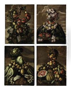 Four Anthropomorphic Figures: An Allegory Of The Four Seasons (set Of 4) by Giuseppe Arcimboldo